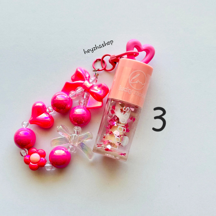 لیپ گلاس پاپیونی صورتی وارداتی